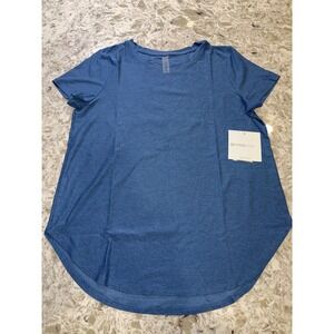 Beyond Yoga Womens Featherweight Balanced Muscle Tee Blue Heather 007AW Small